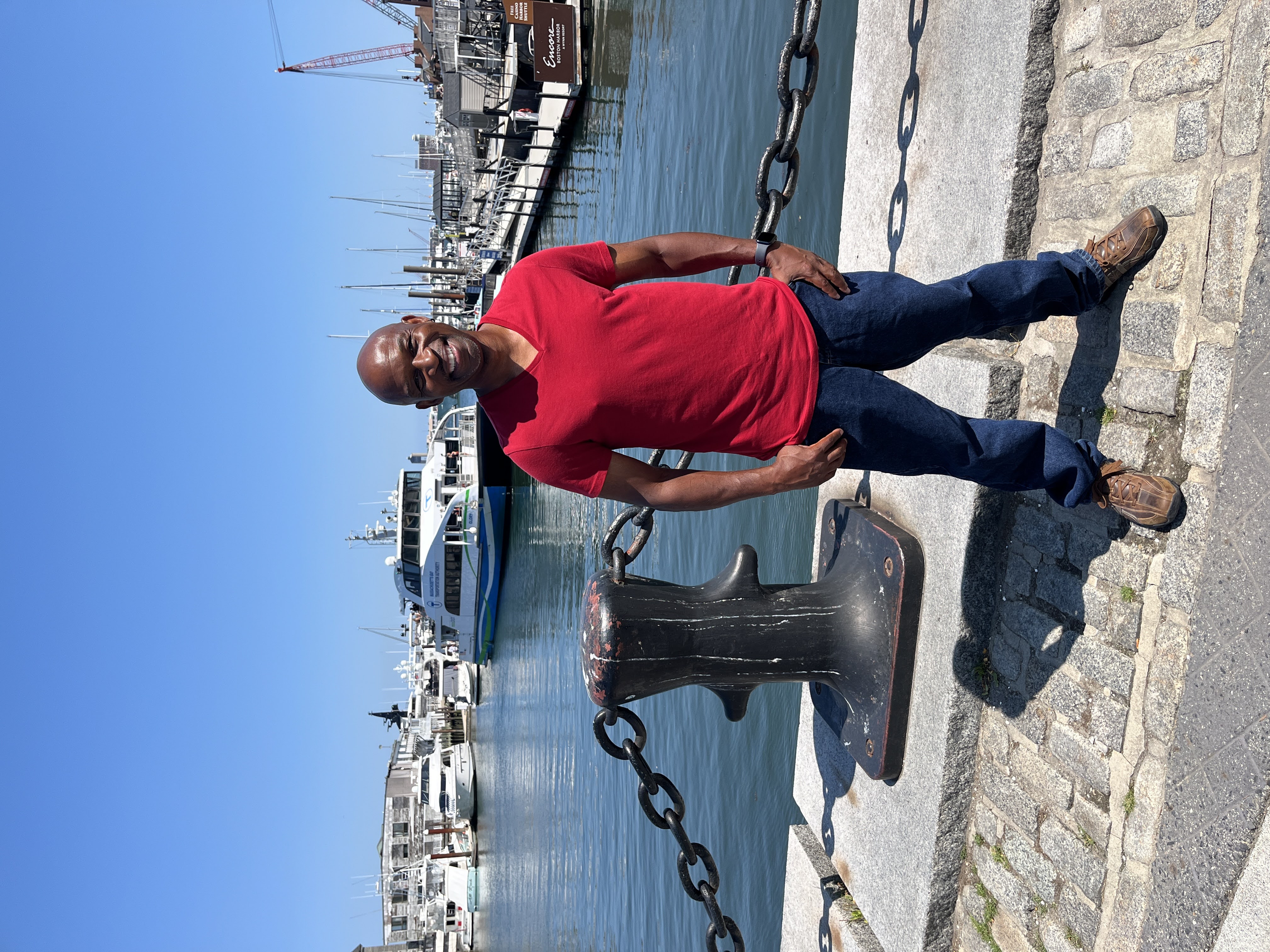 Shawn Conrad at the harbor